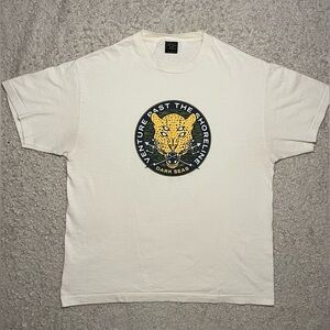 Dark Seas Division Leopard Graphic White Cotton T-Shirt Men’s Size Large
